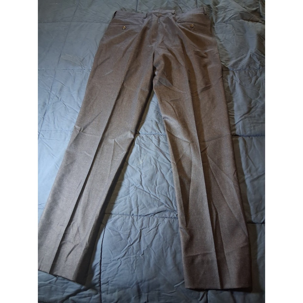 Loro Piana Super 130s Wool Coppley Black‎ Cuff Classic Straight Pant 36R